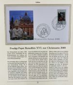 PAPST Benedikt XVI Sammlung - FDC & postfrisch - in 5 Ringbindern aus Borek Abo