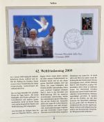 PAPST Benedikt XVI Sammlung - FDC & postfrisch - in 5 Ringbindern aus Borek Abo