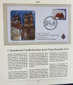 PAPST Benedikt XVI Sammlung - FDC & postfrisch - in 5 Ringbindern aus Borek Abo