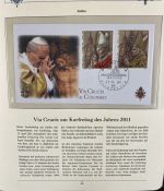 PAPST Benedikt XVI Sammlung - FDC & postfrisch - in 5 Ringbindern aus Borek Abo