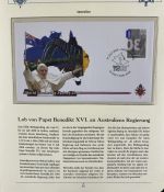 PAPST Benedikt XVI Sammlung - FDC & postfrisch - in 5 Ringbindern aus Borek Abo