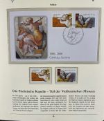 PAPST Benedikt XVI Sammlung - FDC & postfrisch - in 5 Ringbindern aus Borek Abo