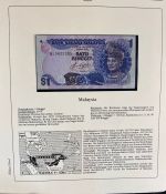 Sammlung BANKNOTEN DER WELT 46 Stück im Album (Sammler-Qualität)