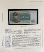 Sammlung BANKNOTEN DER WELT 46 Stück im Album (Sammler-Qualität)