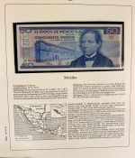 Sammlung BANKNOTEN DER WELT 46 Stück im Album (Sammler-Qualität)