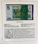 Sammlung BANKNOTEN DER WELT 46 Stück im Album (Sammler-Qualität)