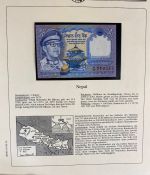Sammlung BANKNOTEN DER WELT 46 Stück im Album (Sammler-Qualität)