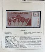 Sammlung BANKNOTEN DER WELT 46 Stück im Album (Sammler-Qualität)