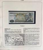 Sammlung BANKNOTEN DER WELT 46 Stück im Album (Sammler-Qualität)