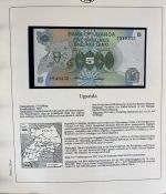 Sammlung BANKNOTEN DER WELT 46 Stück im Album (Sammler-Qualität)