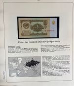 Sammlung BANKNOTEN DER WELT 46 Stück im Album (Sammler-Qualität)