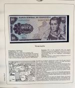 Sammlung BANKNOTEN DER WELT 46 Stück im Album (Sammler-Qualität)