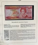 Sammlung BANKNOTEN DER WELT 46 Stück im Album (Sammler-Qualität)