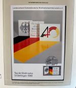 DEUTSCHLAND FEIERT: 40 Jahre Bundesrepublik Motivsammlung in 3 Lindner Ringbindern