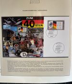 DEUTSCHLAND FEIERT: 40 Jahre Bundesrepublik Motivsammlung in 3 Lindner Ringbindern