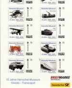 4 Motivbogen HENSCHEL-MUSEUM Kassel - Briefmarke Individuell - SELTEN!