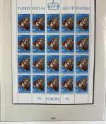 LIECHTENSTEIN Kleinbogen Sammlung 1961-1991 postfrisch - auf Lindner Vordruck