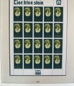 LIECHTENSTEIN Kleinbogen Sammlung 1961-1991 postfrisch - auf Lindner Vordruck