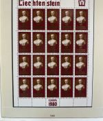LIECHTENSTEIN Kleinbogen Sammlung 1961-1991 postfrisch - auf Lindner Vordruck