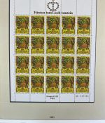 LIECHTENSTEIN Kleinbogen Sammlung 1961-1991 postfrisch - auf Lindner Vordruck
