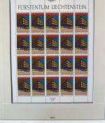 LIECHTENSTEIN Kleinbogen Sammlung 1961-1991 postfrisch - auf Lindner Vordruck