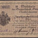NOTGELD Sondershausen 200.000 Mark 07.08.1923 - Gewerksschaft Glückauf Thüringen