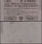 NOTGELD Gräfenthal 10 Millionen Mark 23.08.1923 - Stadtsparkasse Thüringen