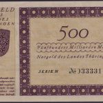 NOTGELD Weimar 500 Milliarden Mark 09.08.1923 - Landesregierung Thüringen