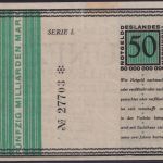 NOTGELD Weimar 50 Milliarden Mark 09.08.1923 - Landesregierung Thüringen