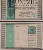 NOTGELD Weimar 50 Milliarden Mark 09.08.1923 - Landesregierung Thüringen
