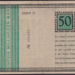 NOTGELD Weimar 50 Milliarden Mark 09.08.1923 - Landesregierung Thüringen