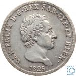 Sardinien 5 Lire 1825 L Turin Silber | Carlo Felice 1821-1831