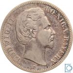 BAYERN, 2 Mark 1876 D, König Ludwig II., Silber, Jäger 41