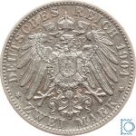 Württemberg, 2 Mark 1904 F, König Wilhelm II, J.174