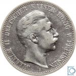 PREUSSEN, 2 Mark 1902 A, Wilhelm II.,Silber, Jäger 102