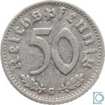 Drittes Reich, 50 Reichspfennig 1939 G, Jäger 372
