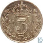 Großbritannien 3 Pence 1917 | 1st issue | George V. (1910-1936) - Patina!