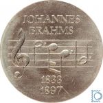 DDR 5 Mark 1972 - Johannes Brahms - stempelglanz - J.1540