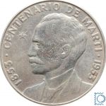 Kuba 1 Peso 1953 Cuba - Centenaire de José Marti
