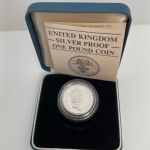 Großbritannien, 1 Pfund 1985 PP Welsh Leek; Silver Proof, Elisabeth II.