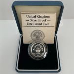 Großbritannien, 1 Pfund 1986 PP Northern Irish Flax; Silver Proof, Elisabeth II.