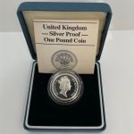 Großbritannien, 1 Pfund 1986 PP Northern Irish Flax; Silver Proof, Elisabeth II.