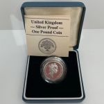 Großbritannien, 1 Pfund 1987 PP English Oak; Silver Proof, Elisabeth II.