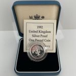 Großbritannien, 1 Pfund 1992 PP English Oak; Silver Proof, Elisabeth II.