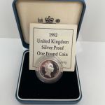 Großbritannien, 1 Pfund 1992 PP English Oak; Silver Proof, Elisabeth II.
