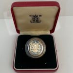 Großbritannien, 1 Pfund 1983 PP Royal Arms; Silver Proof, Elisabeth II.
