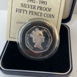Großbritannien, 50 Pence 1992 PP European Community; Silver Proof, Elisabeth II.