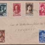 Flämische Legion, Mi.Nr. IX-XIV, Kaiserbildnisse auf Brief FpNr. 07515 AP