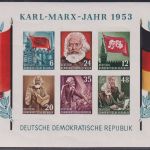DDR, Block 8 B YI postfrisch, geprüft Schönherr BPP - Marx-Block ungezähnt