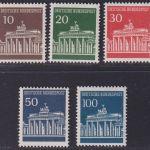 Bund MiNr. 506-510 w R Rollenmarken ungerade Nr. postfrisch - Planatol-Gummie